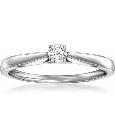 0.10 Carat Lab-Grown Diamond Solitaire Ring in Sterling Silver $36.96 Rings