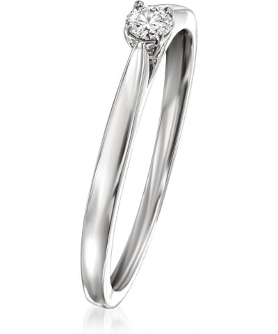 0.10 Carat Lab-Grown Diamond Solitaire Ring in Sterling Silver $36.96 Rings