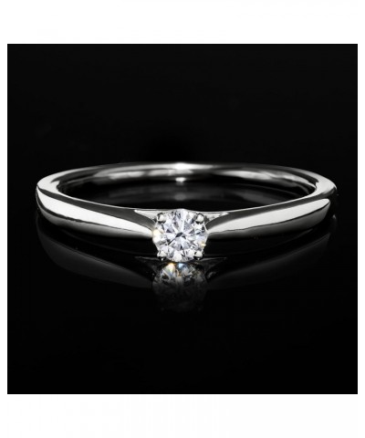 0.10 Carat Lab-Grown Diamond Solitaire Ring in Sterling Silver $36.96 Rings