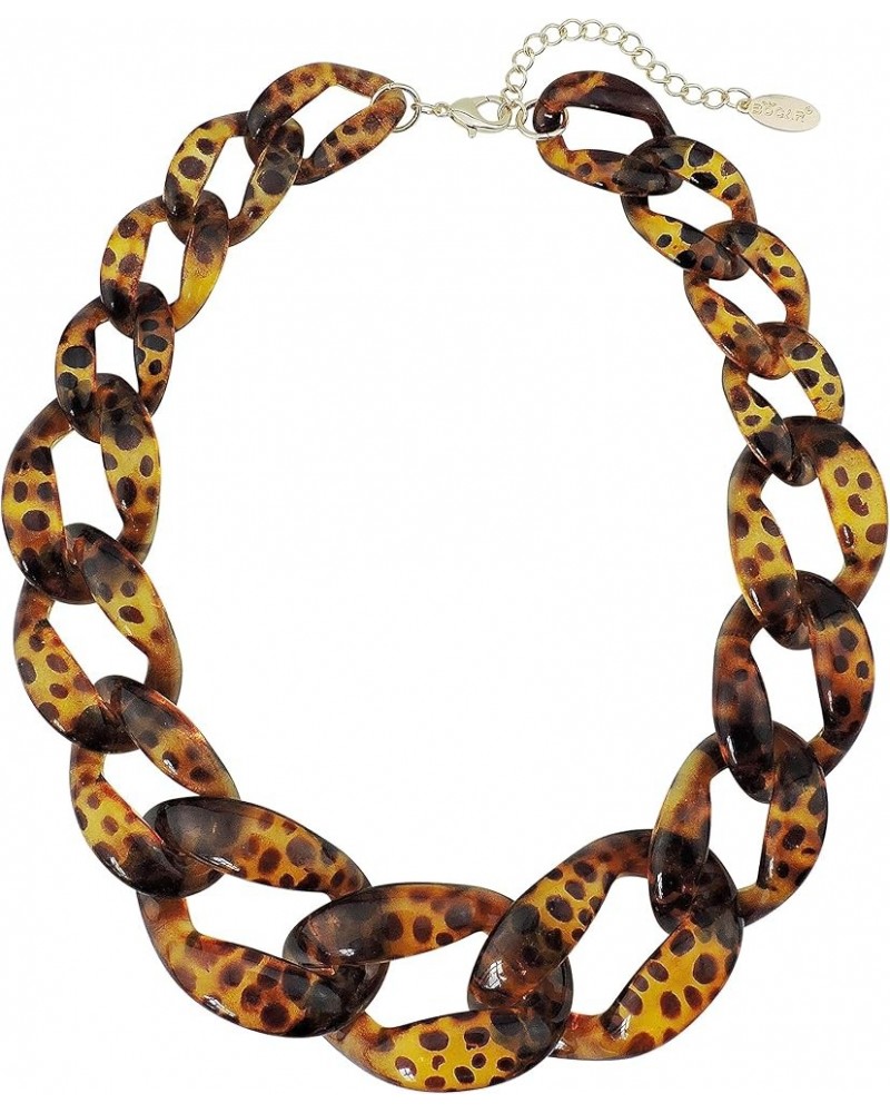 Statement Chunky Fashion Acrylic Beads Choker Chain Necklace for Women Gifts Leopard $11.54 Necklaces