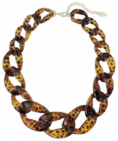 Statement Chunky Fashion Acrylic Beads Choker Chain Necklace for Women Gifts Leopard $11.54 Necklaces