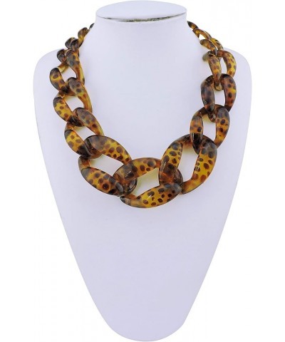 Statement Chunky Fashion Acrylic Beads Choker Chain Necklace for Women Gifts Leopard $11.54 Necklaces