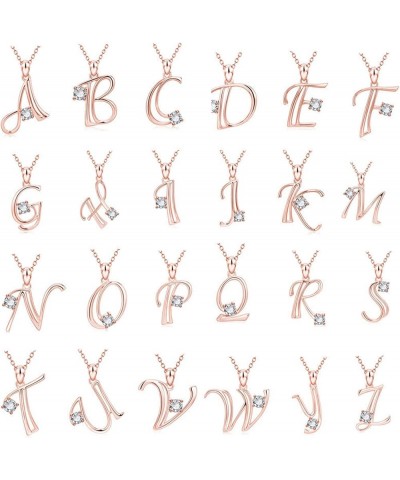 Cubic Zirconia Initial Necklace English Fashion Name Letter Pendant Jewelry Gifts for family Mother Sister Wife F One Size $4...