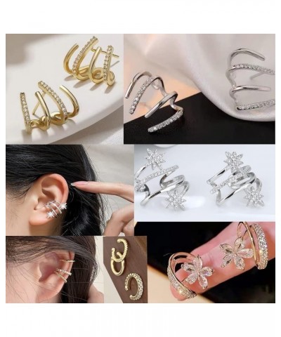 Personalized Diamond Four Claw Row Buckle Earrings Female Korean Version of The Cold Wind Claw-Shaped Micro-Set Nail rake Tem...