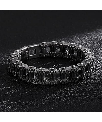 13mm Heavy Punk Rock Men Women Rainbow Bike Biker Motorcycle Chain Bracelet Jewelry Gold Black Stainless Steel Bicycle Bangle...