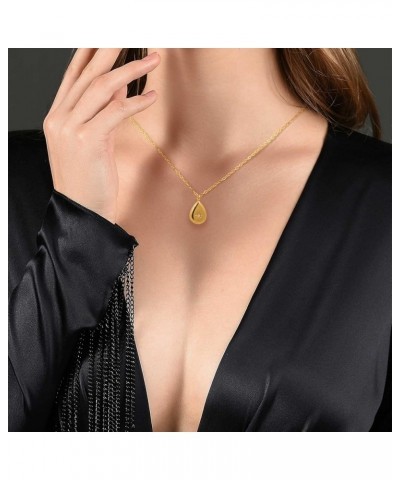 Gold Plated Chain Necklace Gold Dainty Choker Layered Necklace Jewelry 16IN drop shape,CZ $8.99 Necklaces