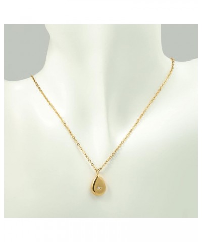 Gold Plated Chain Necklace Gold Dainty Choker Layered Necklace Jewelry 16IN drop shape,CZ $8.99 Necklaces