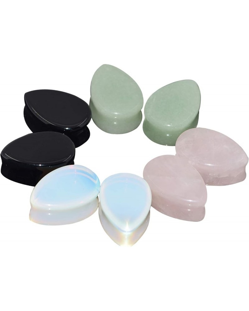 8Pcs 2g-5/8 Oversized Teardrop Ear Gauge Plugs Tunnels Saddle Expander Piercing Jewelry 1/2"(12mm) $11.22 Body Jewelry