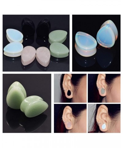 8Pcs 2g-5/8 Oversized Teardrop Ear Gauge Plugs Tunnels Saddle Expander Piercing Jewelry 1/2"(12mm) $11.22 Body Jewelry