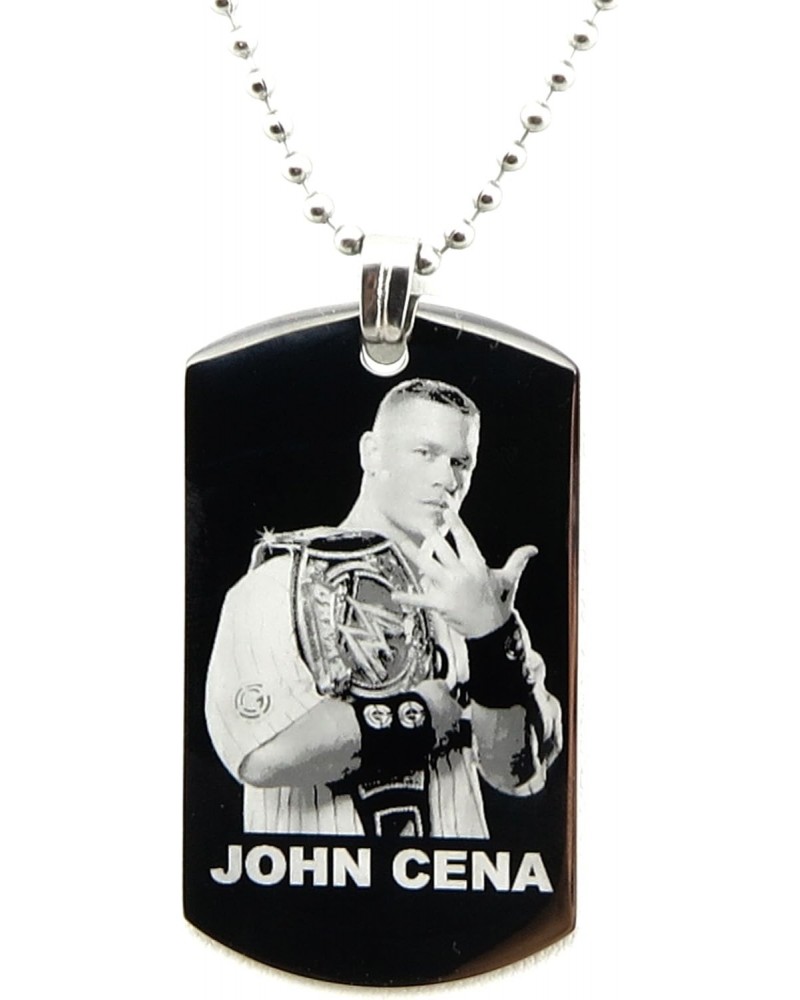 John Cena Engraved Mirror Polished Stainless Steel Dog Tag Pendant Necklace $10.33 Necklaces