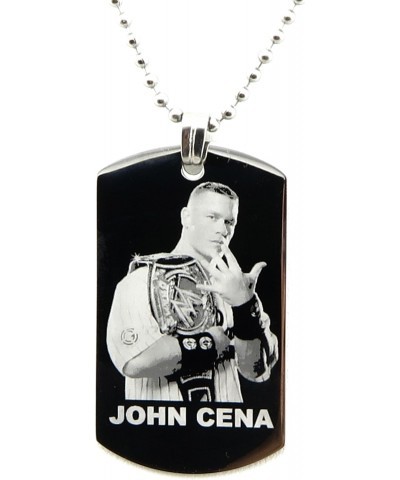 John Cena Engraved Mirror Polished Stainless Steel Dog Tag Pendant Necklace $10.33 Necklaces