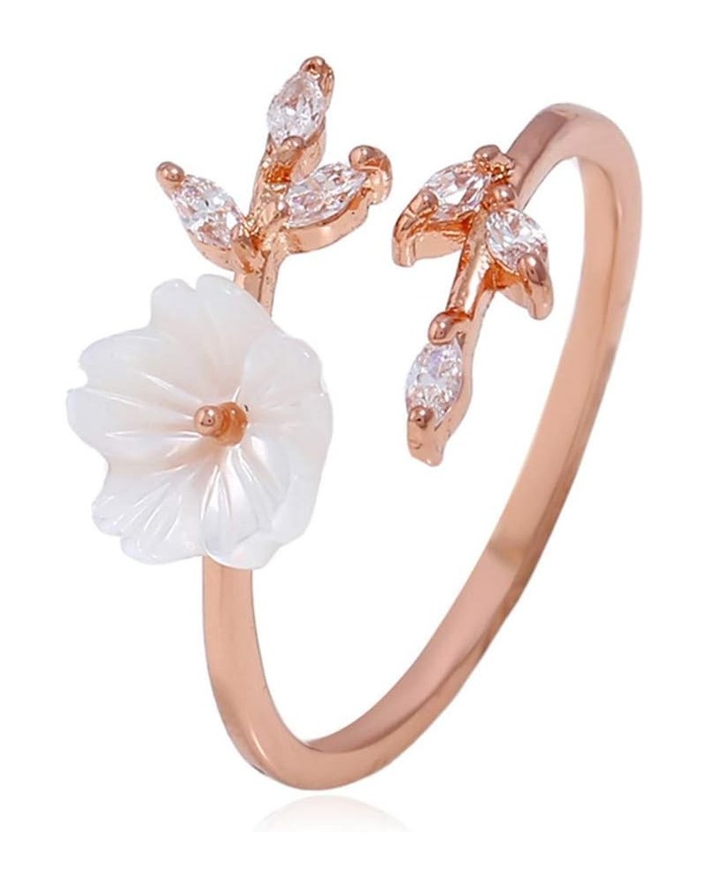 Airlove Cherry Blossoms Ring Sakura Jewelry Flower Vine Twined Finger Adjustable Open Tail $3.65 Rings