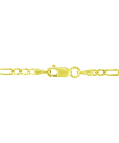 10k Yellow Gold 2.5mm Figaro Chain Link Bracelet or Anklet, Womens Jewelry 7" 7.5" 8" 8.5" 9 Yellow 9 $35.35 Anklets