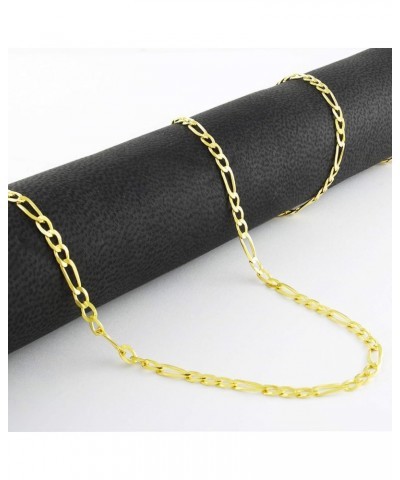 10k Yellow Gold 2.5mm Figaro Chain Link Bracelet or Anklet, Womens Jewelry 7" 7.5" 8" 8.5" 9 Yellow 9 $35.35 Anklets