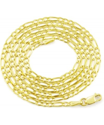 10k Yellow Gold 2.5mm Figaro Chain Link Bracelet or Anklet, Womens Jewelry 7" 7.5" 8" 8.5" 9 Yellow 9 $35.35 Anklets