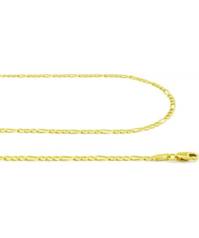 10k Yellow Gold 2.5mm Figaro Chain Link Bracelet or Anklet, Womens Jewelry 7" 7.5" 8" 8.5" 9 Yellow 9 $35.35 Anklets