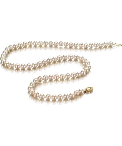 White 5.5-6mm AAA Quality Freshwater Cultured Pearl Necklace For Women 51.0 Inches $59.16 Necklaces