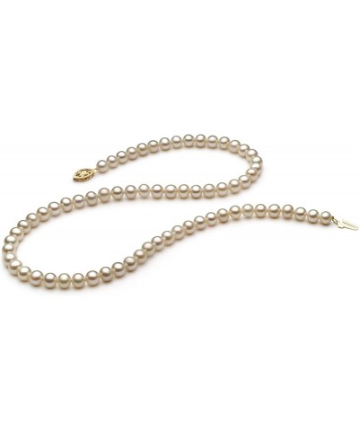 White 5.5-6mm AAA Quality Freshwater Cultured Pearl Necklace For Women 51.0 Inches $59.16 Necklaces