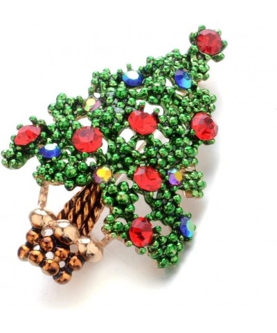 Rhinestone Crystal Christmas Tree Brooch Pin Decorations Ornaments Gifts Clever treatment $4.51 Brooches & Pins