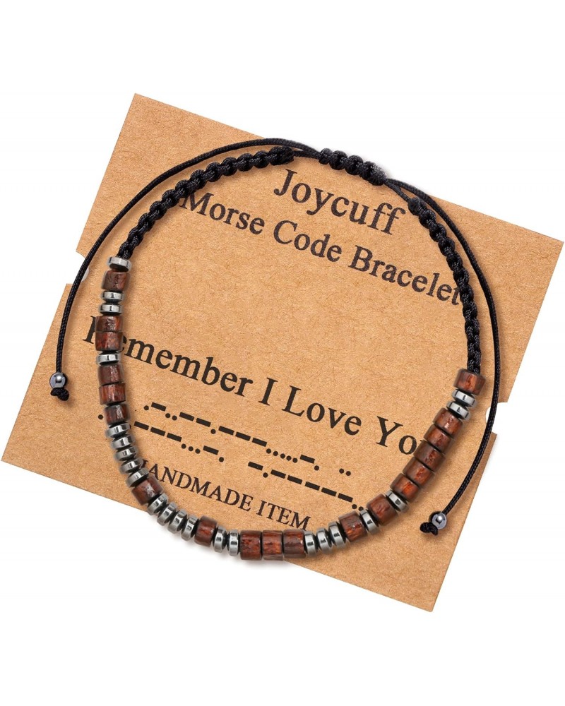 Remember I Love You Encouragement Gifts for Women Morse Code Bracelets for Mom Mama Men Inspirational Handmade Funny Jewelry ...