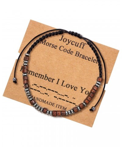 Remember I Love You Encouragement Gifts for Women Morse Code Bracelets for Mom Mama Men Inspirational Handmade Funny Jewelry ...