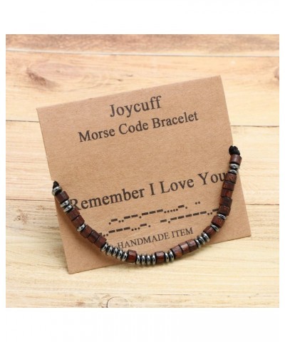 Remember I Love You Encouragement Gifts for Women Morse Code Bracelets for Mom Mama Men Inspirational Handmade Funny Jewelry ...