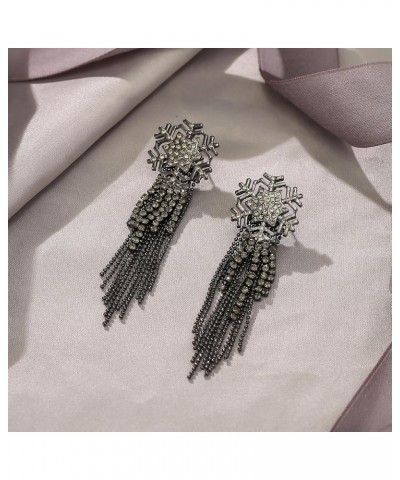 Star Tassel Earrings for Women Girls, Rhinestone Crystal Long Waterfall Beaded Fringe Chandelier Dangle Drop Statement Earrin...