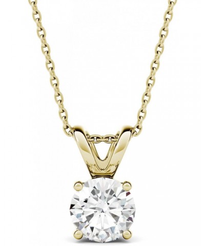 Forever One Round 8.0mm Moissanite Pendant Necklace, 1.90ct DEW (D-E-F) $586.16 Necklaces