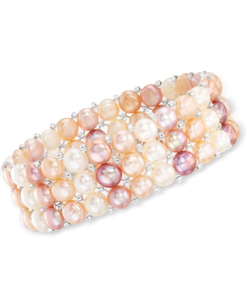 6-7mm Multicolored Cultured Pearl 3-Row Stretch Bracelet. 7 inches $32.29 Bracelets