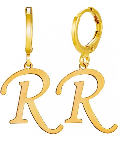 Initial Earrings for Women,Small Huggie Hoop Earrings Gold Initial Earrings for Girls R $10.19 Earrings