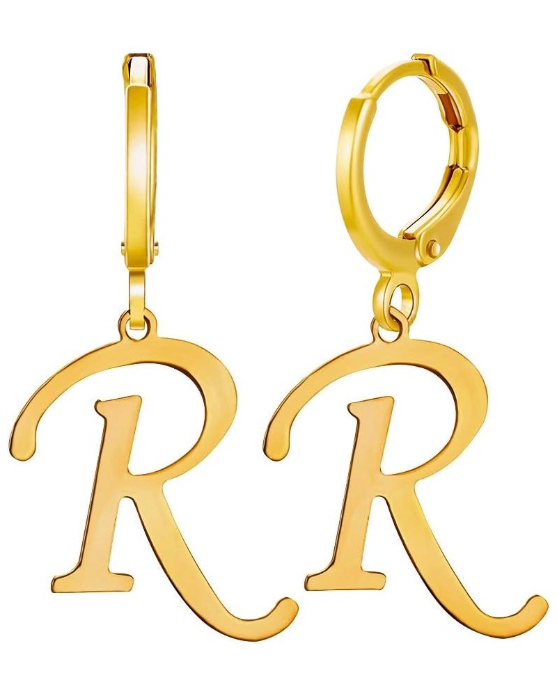 Initial Earrings for Women,Small Huggie Hoop Earrings Gold Initial Earrings for Girls R $10.19 Earrings