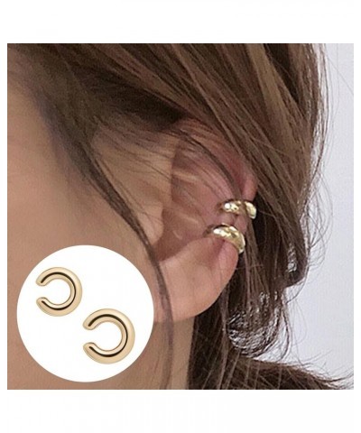 Ear Cuff Earrings for Women Chunky Gold Ear Cuffs Non Pierced Hoop Cuff Earrings Statement Cartilage Clip on Earrings Hypoall...