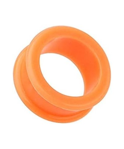 Flexible Silicone Double Flared Ear Gauge Tunnel Plug 2 GA (6.5mm), Orange $9.35 Body Jewelry