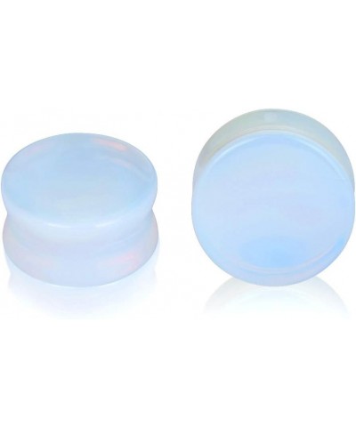 2PCS Stone Ear Plugs Tunnels Saddle Expander Body Piercing Set Gauges 2g-1'' Opal Protein Stone $8.57 Body Jewelry