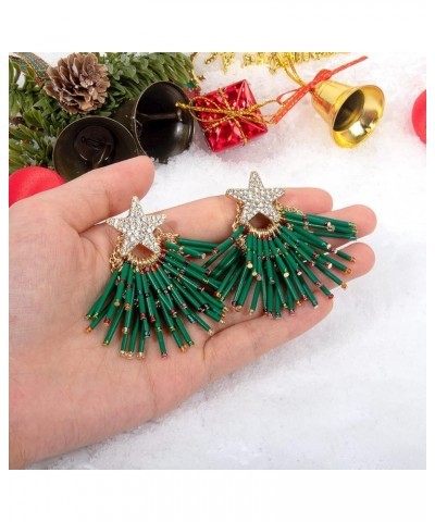 Sparkling Christmas Dangle Earrings for Women Holiday Tree Earrings Festive Gift Christmas Jewelry Gift Gorgeous Tassel Tree ...