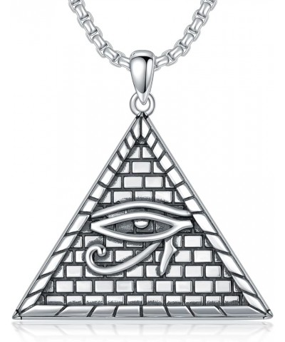 Ankh/Eye of Horus/Scarab Necklace Sterling Silver Egyptian Jewelry Gift for Men Women A-Eye of Horus $19.80 Necklaces