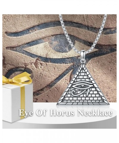 Ankh/Eye of Horus/Scarab Necklace Sterling Silver Egyptian Jewelry Gift for Men Women A-Eye of Horus $19.80 Necklaces