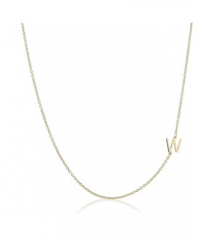 Sterling Silver Side Mini Initial Necklace W (g) $12.88 Necklaces