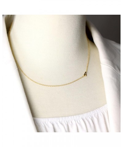 Sterling Silver Side Mini Initial Necklace W (g) $12.88 Necklaces