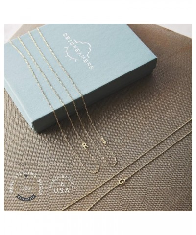 Sterling Silver Side Mini Initial Necklace W (g) $12.88 Necklaces