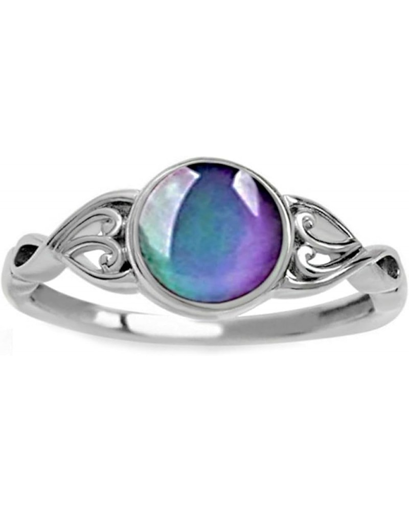 Mood Ring for Women Color Changing Mood Stone Ring Silver Stone Ring Temperature Sensitive Durable Band Jewelry Gifts size8 $...