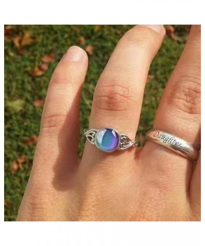 Mood Ring for Women Color Changing Mood Stone Ring Silver Stone Ring Temperature Sensitive Durable Band Jewelry Gifts size8 $...