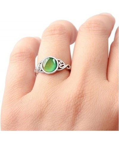 Mood Ring for Women Color Changing Mood Stone Ring Silver Stone Ring Temperature Sensitive Durable Band Jewelry Gifts size8 $...