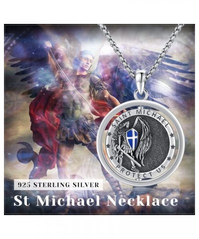 925 Sterling Silver St Michael/St Peregrine/Virgin Mary/St Francis/St Anthony/St Joseph/Baphomet Necklace for Men Women Amule...