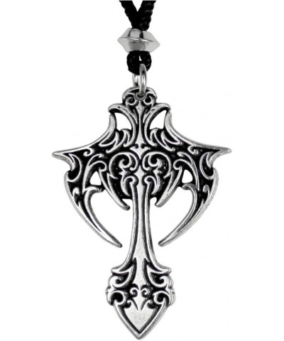 Pewter Large Gothic Vampire Cross Pendant Necklace $9.20 Necklaces