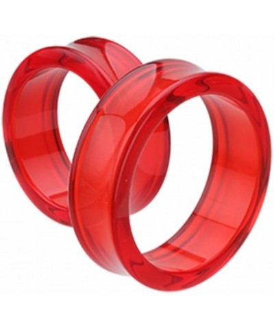 Supersize Basic Acrylic Double Flared Ear Gauge WildKlass Tunnel Plug (Sold as Pairs) 1-3/4" (44mm) Red $10.92 Body Jewelry