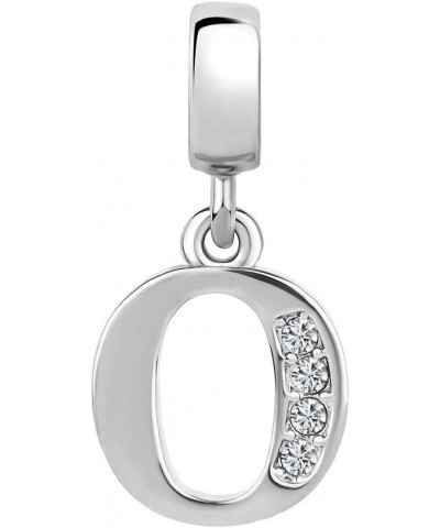 Good Luck Lucky Number 0 1 2 3 4 5 6 7 8 9 Charms with Shining Crystal Silver Plated Birthday Dangle Bead Charms Compatible w...