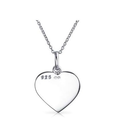 Personalize Live Love Laugh Word Quote Circle Flower Charm Heart Shape Pendant Necklace For Women .925 Sterling Silver Silver...