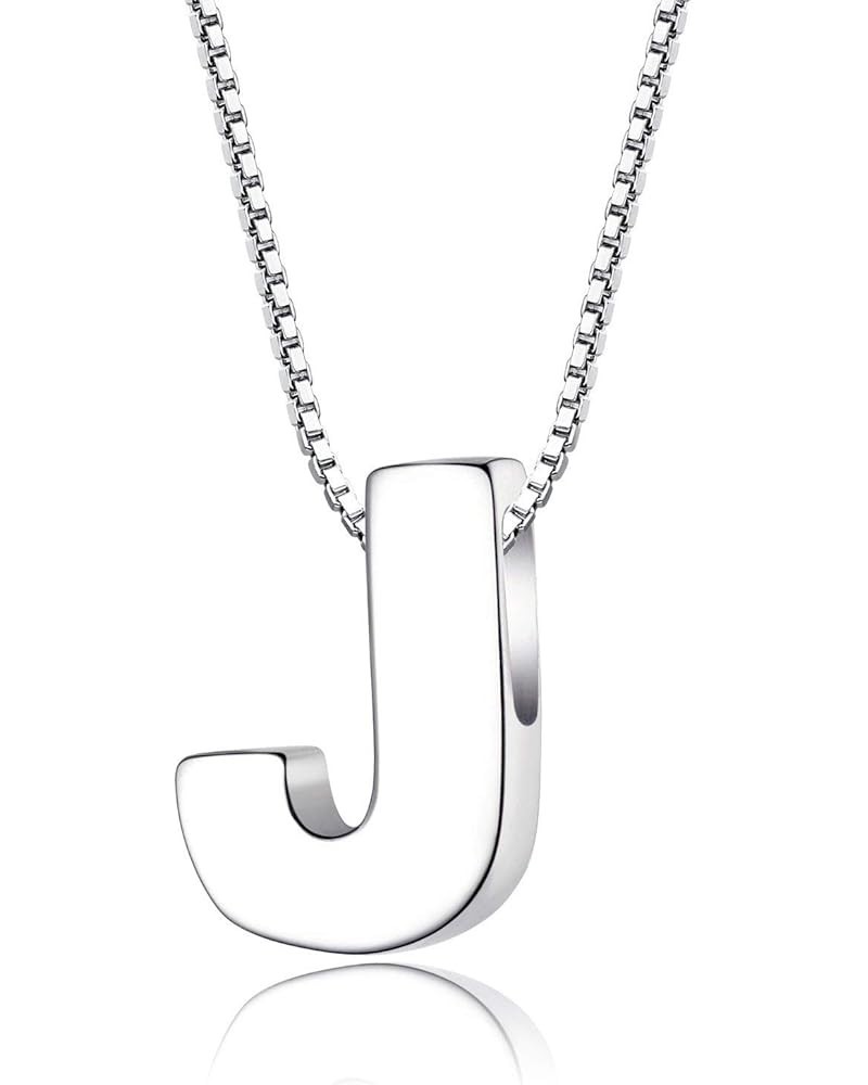 Initial Necklace 925 Sterling Silver Letter Pendant Personalized 26 Alphabet Necklace for Women Men A-Z Initial J necklace $1...