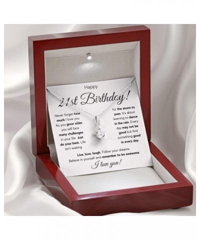 21st Birthday Gifts For Her, 21 Year Old Female Birthday Card Necklace Gift Ideas, Happy Bday For Women Turning Finally 21, 2...